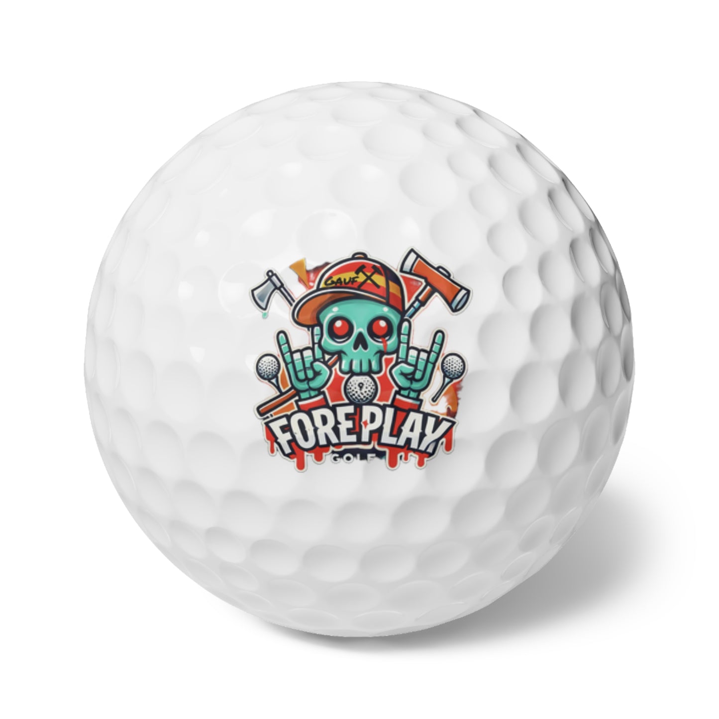 Fore Play Golf Balls - 6 Pack for Fun Golfing