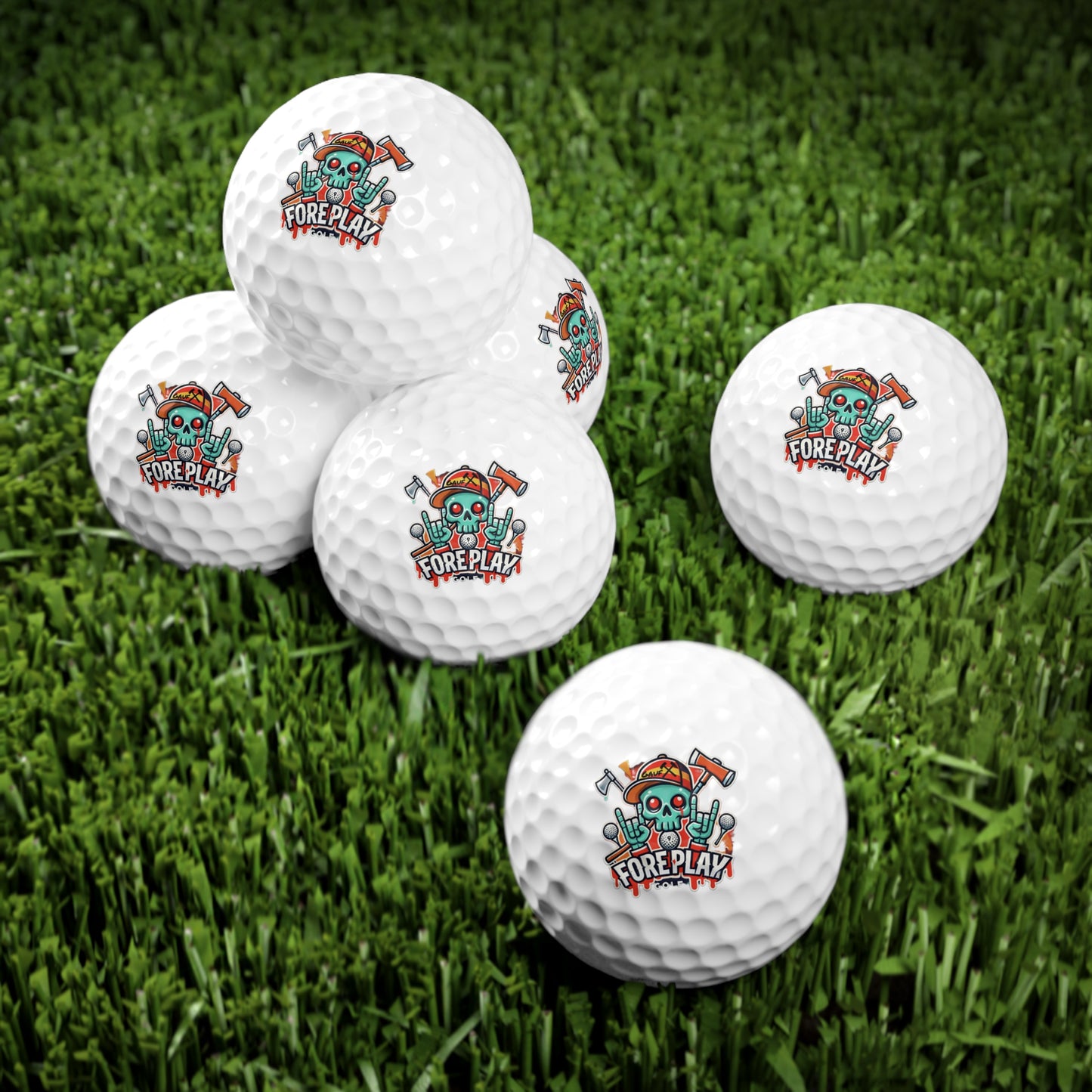 Fore Play Golf Balls - 6 Pack for Fun Golfing