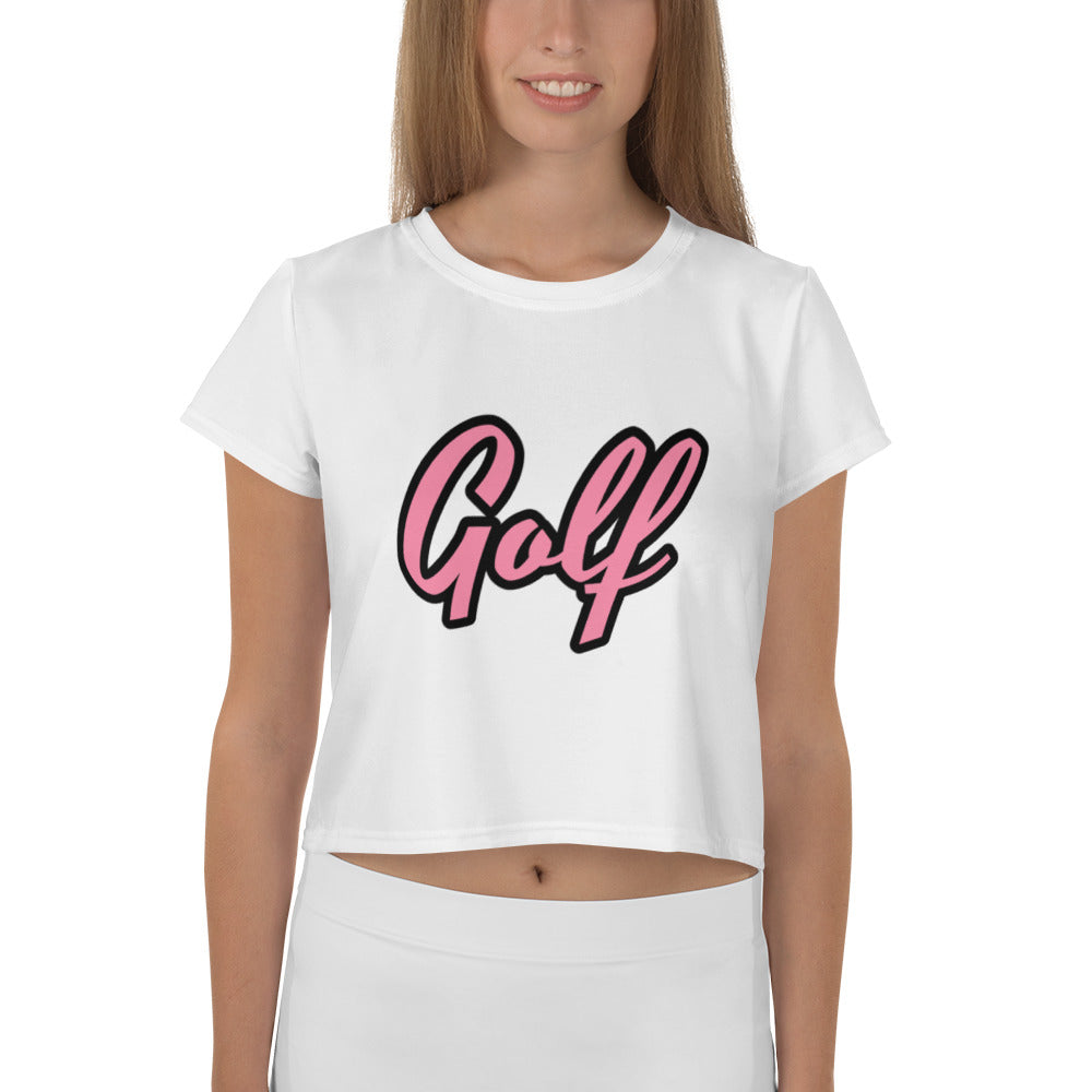 Golf Crop Tee candy white