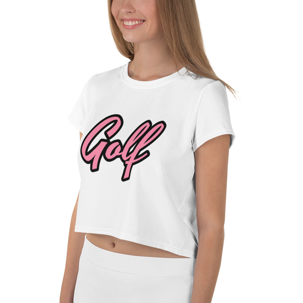 Golf Crop Tee candy white