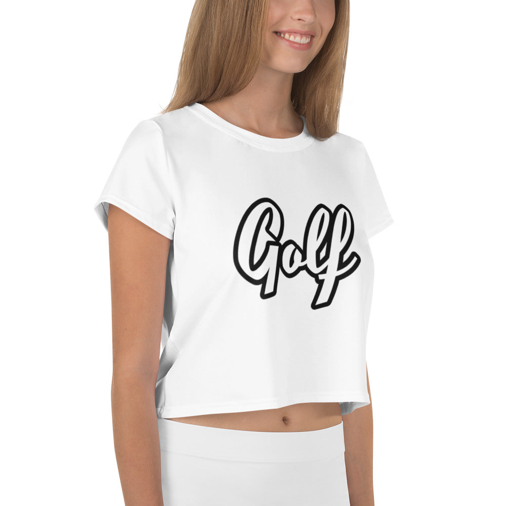 Golf Crop Tee black n white