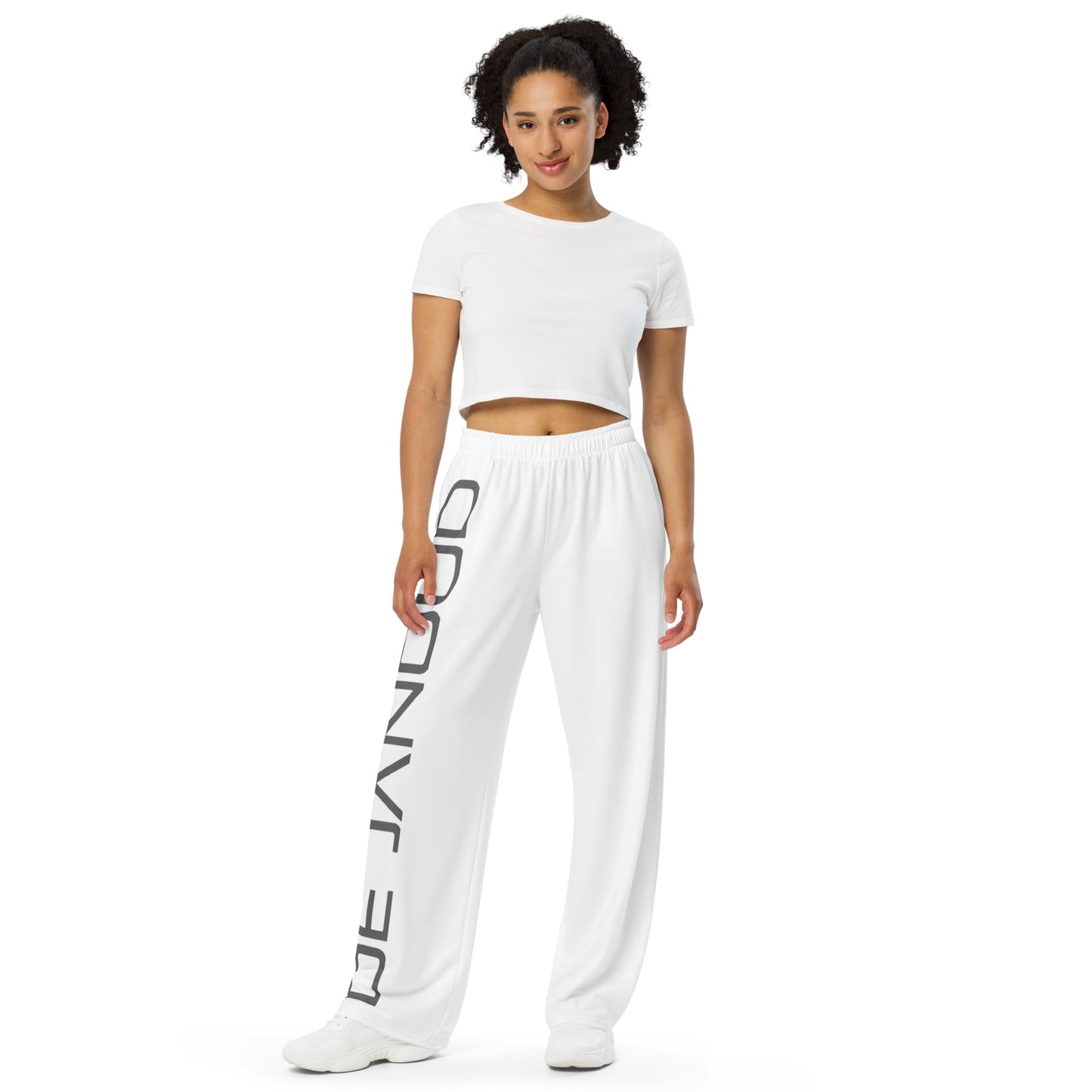 De Janoud - Limited White Sports - Unisex Wide-Leg Pants