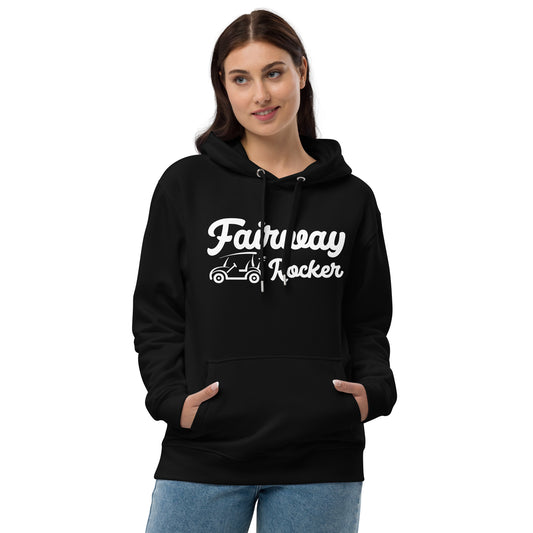 Fairway Rocker Premium Eco Hoodie white statement black