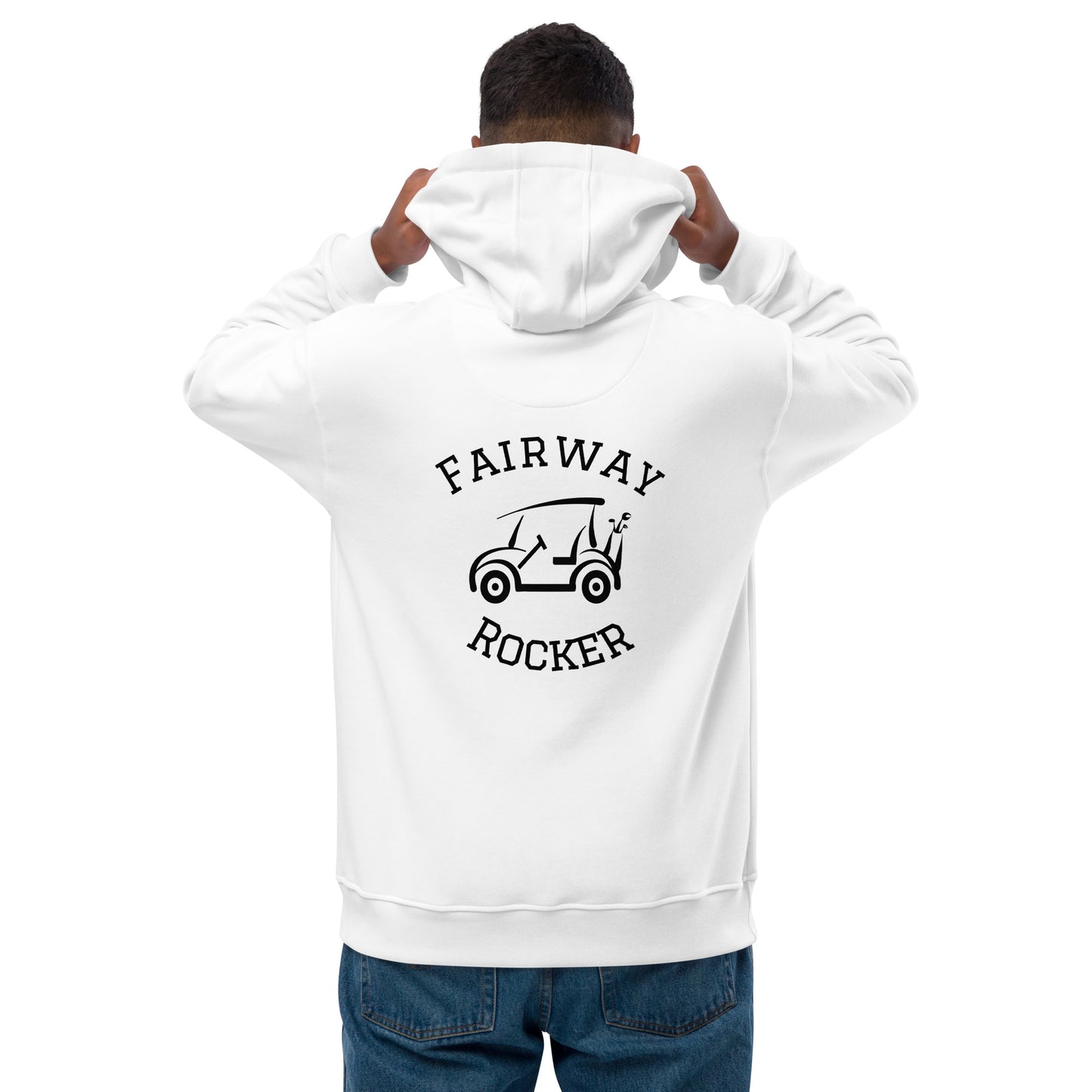 Fairway Rocker Premium Eco Hoodie small black statement GC white